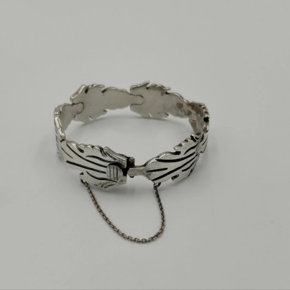 STERLING SILVER 925 BRACELET ARTIST SIGNED J.S.